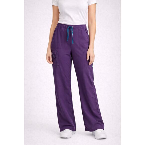 Carhartt Pants - Carhartt Purple Scrub Pants Tall Medium Drawstring Medical Nurse Cargo Scrubs